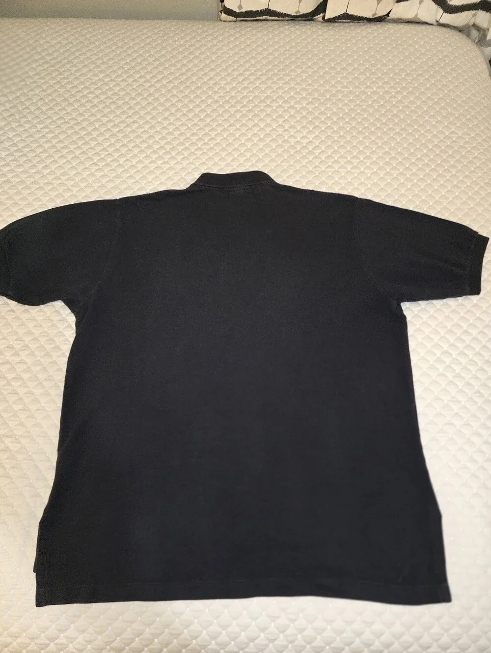 XL - Polo Short-Sleeve Mesh Polo Shirt Black with Red Logo. (PRISTINE CONDITION)